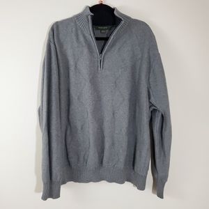 Mens Pronto Uomo Quarter Zip Sweater 3XL Cotton